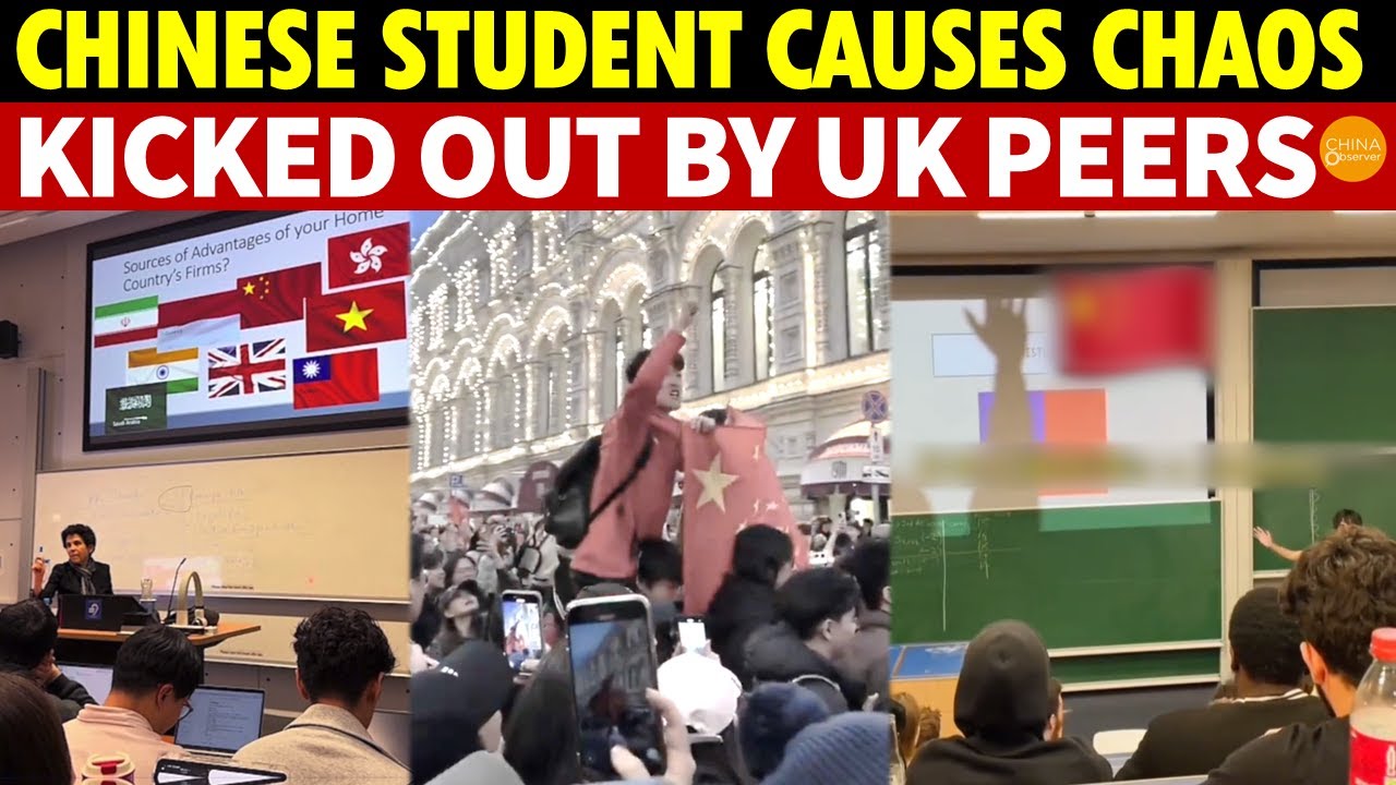 UK Professor Places Taiwan Flag Next to China, Chinese Student Causes Chaos, Scolded by Classmates