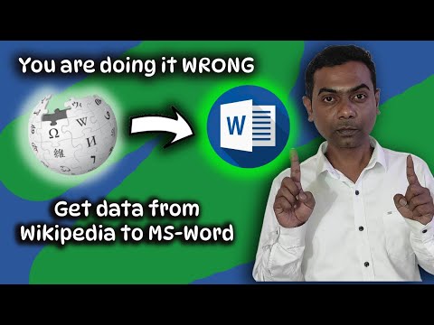Get data from Wikipedia to MS-Word | #msword #wordtutorial #mswordtricks