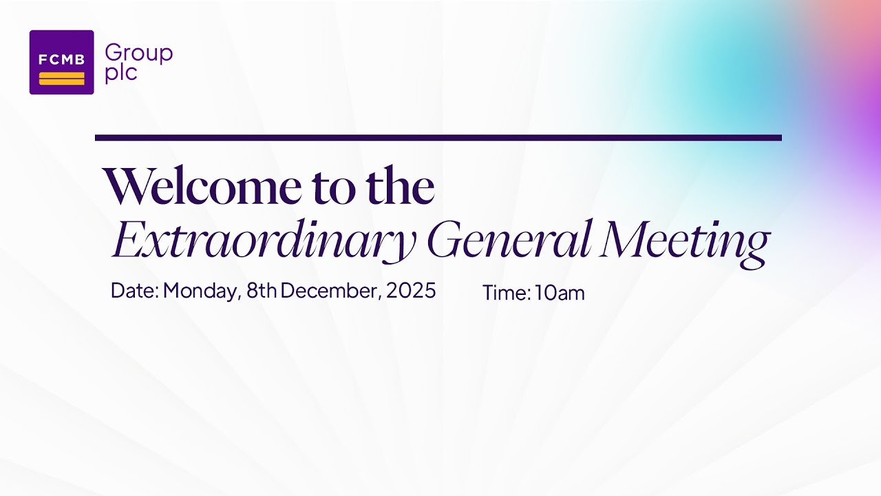 Extraordinary General Meeting of FCMB Group Plc