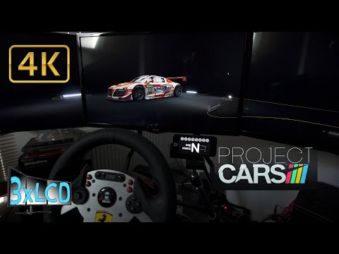 Project CARS night rain Blancpain virtual 24hrs of Spa 2014 Triple Screen in Ultra settings POV 4K