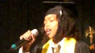 13 yr old Rachel at Clay Academy Graduation