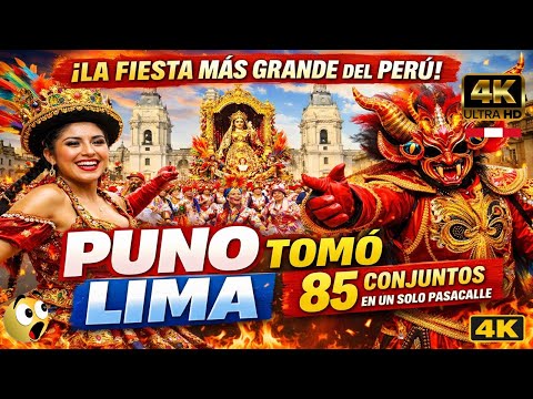 ¡LA CANDELARIA INVADE LIMA! 😱🔥 | El GIGANTESCO pasacalle de Puno con 85 conjuntos 🇵🇪 #virales