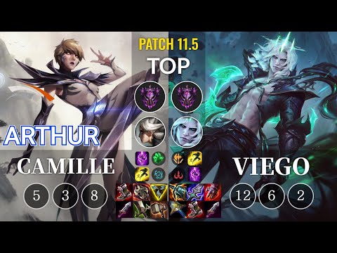 HLE Arthur Camille vs Viego Top - KR Patch 11.5