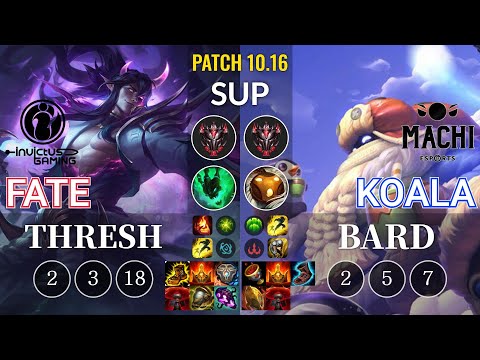 IG Fate Thresh vs MCX Koala Bard Sup - KR Patch 10.16