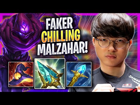 FAKER CHILLING WITH  MALZAHAR! - T1 Faker Plays Malzahar MID vs Syndra! | Season 2023