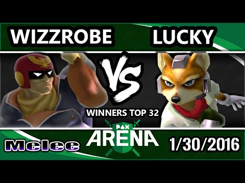 PAX South Arena - CoG | Wizzrobe (Captain Falcon) Vs. Lucky (Fox) SSBM Top 32 - Smash Melee