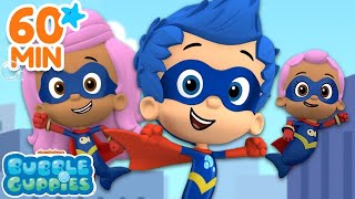 Most Daring Rescues w/ Gil, Molly, and Baby Mia! | 60 Minute Superhero Compilation | Bubble Guppies