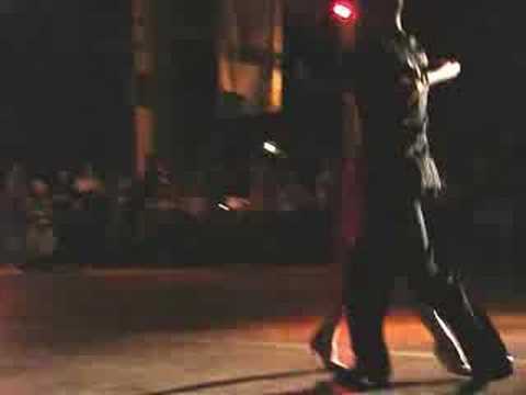  Andrea Misse  and  Javier Rodriguez  are  dancing  to  the  milonga  "  Por La Huella  "