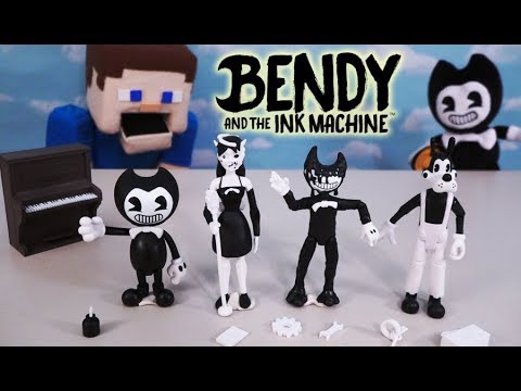 Bendy and the Ink Machine Action Figures Series 1 BATIM PhatMojo Stop Motion Unboxing Plush