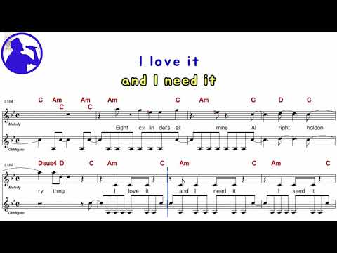 Deep Purple - Highway star karaoke version sheet music for players,chorus added(Ye karaoke)