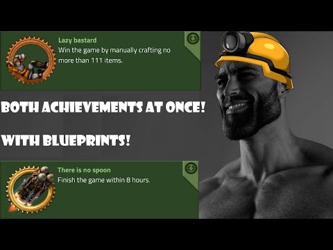 Factorio - How to complete "Lazy bastard" and "There is no spoon" in one game!