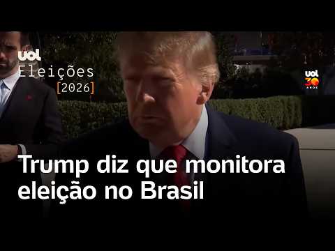 Trump evita declarar apoio a Lula ou Flávio Bolsonaro, mas diz que monitora eleições no Brasil