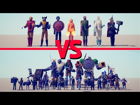MARVEL Team vs SECRETS Team - Totally Accurate Battle Simulator TABS