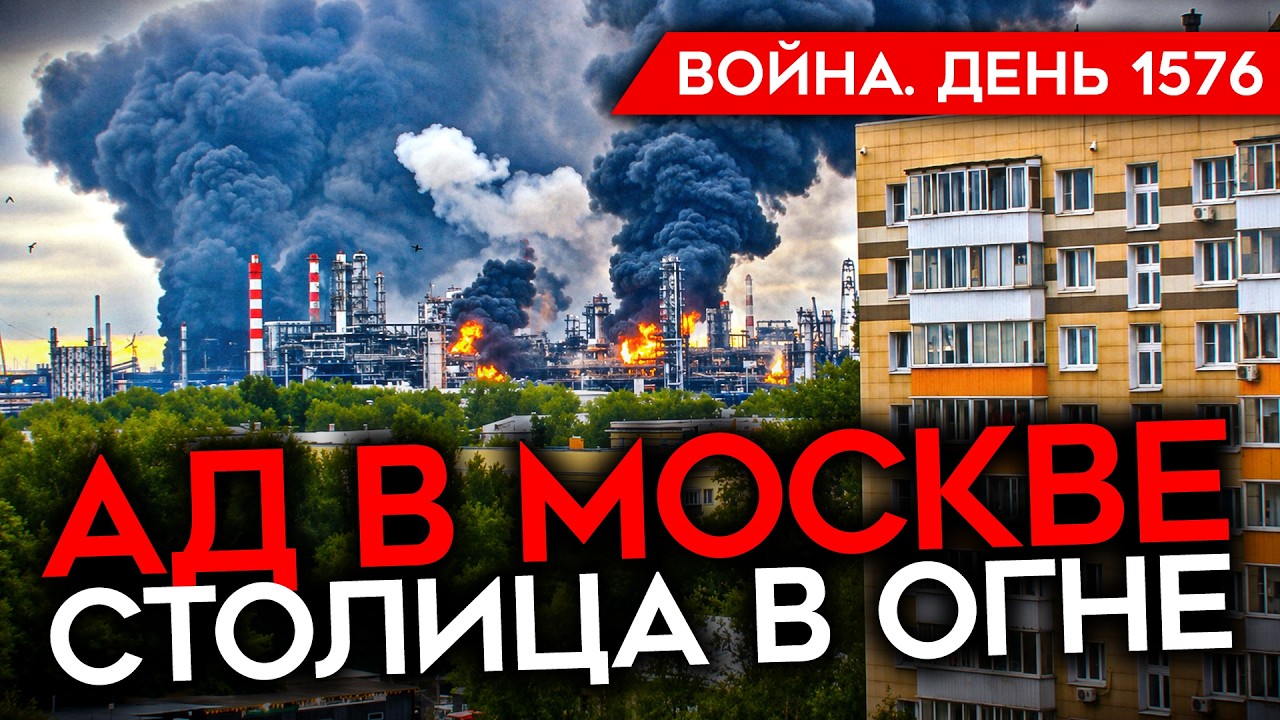 ДЕНЬ 1576. АД В МОСКВЕ/ РЕКОРДНАЯ АТАКА ПО СТОЛИЦЕ/ ПУТИНА "СПАЛИЛИ"/ ПРОБЛЕМЫ РФ