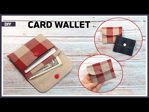 DIY Cómo hacer una billetera para tarjetas fácilmente / mini billetera / tutorial de costura