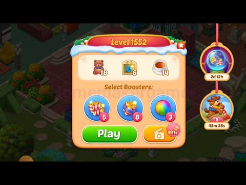 Matchington Mansion Level1552, Level 1553 & Level 1554 - iOS/Android