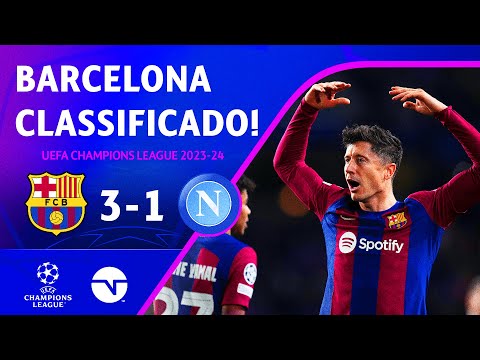 Gols e lances de Barcelona x Napoli