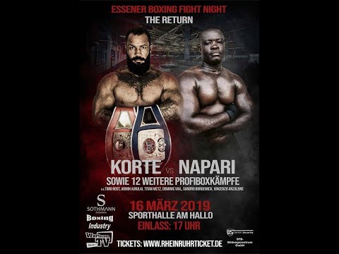 Essen * Profi-Boxen 9 * Sportpark „am Hallo“ Ernestinenstraße 57, 45141 Essen * am 16.03.2019 17 Uhr