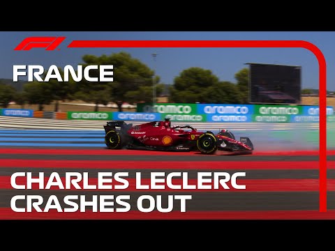 Charles Leclerc Crashes Out Of The Lead | 2022 French Grand Prix