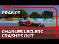 Charles Leclerc Crashes Out Of The Lead | 2022 French Grand Prix