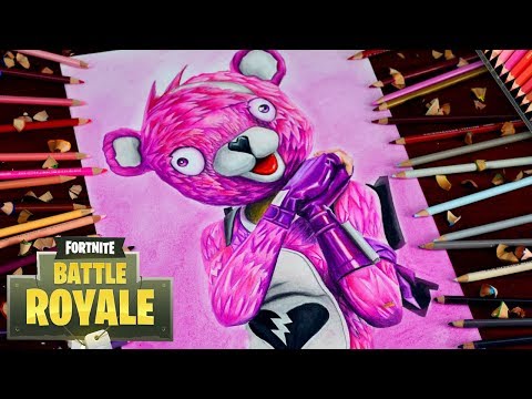 Drawing Fortnite Battle Royale - Cuddle Team Leader - | Loving pink teddy bear #YTBattleRoyale Video