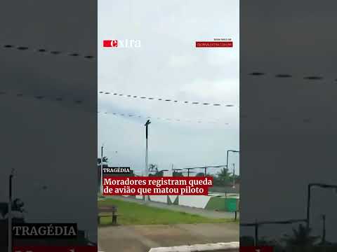 Moradores registram queda de avião que matou piloto