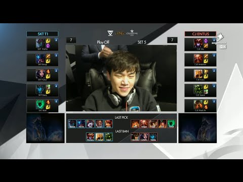 CJ vs SKT Game 5 Highlights (Champions Spring Korea 2015 Playoffs Round 2)