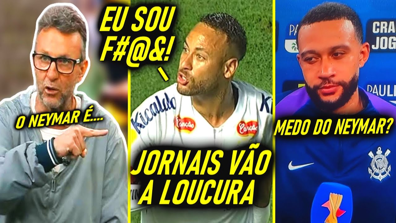 A REAÇÃO de CR7, DEPAY, NETO e JORNAIS com NEYMAR JOGANDO MUITO e GOLAÇO de FALTA!