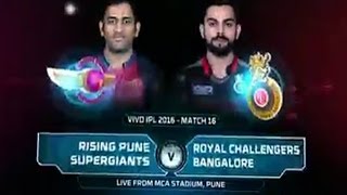 IPL 2016 : RCB vs Rising Pune Supergiants match highlights 2016 #SlideShow