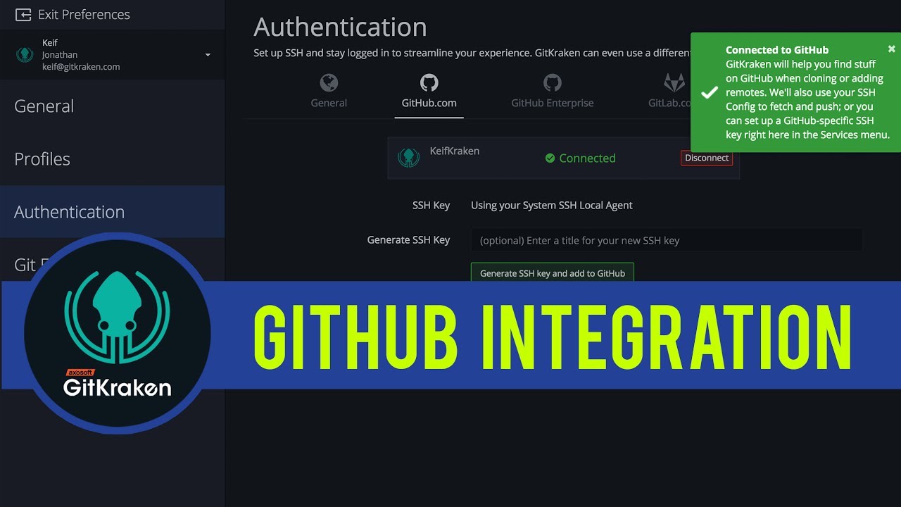 GitKraken Desktop 101 Ep 41: Integrate GitHub | Connect Once, Push Forever