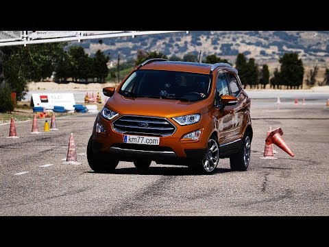Ford EcoSport 2018 – Maniobra de esquiva (moose test) y eslalon | km77.com