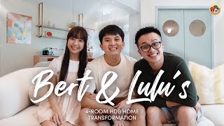 Bert & Lulu's 4-Room HDB Resale HOME MAKEOVER! | Get ID Before & After Home Transformation
