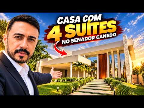 Casa de 4 Suítes e Piscina no Residencial Villa Verde – Senador Canedo