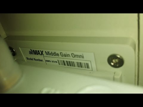 UBIQUITI AMO-2G10 Ubiquiti AMO-2G10 2.4GHz naujos kartos 2x2 dvigubo poliškumo MIMO Omni antena, 10 dBi video