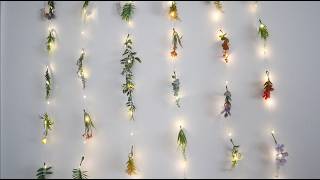 Flower Garland with Fairy Lights | Home Decor Transformation