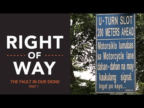 [Right Of Way] The fault in our signs, part 1