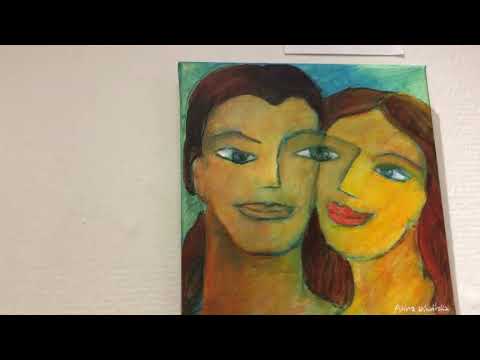 [Alina Witwitzka] Små tavlor del 2 på utställningen 5-12/2 #alinawitwitzka #creare_skapande_centrum