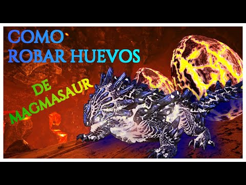 ARK: FJORDUR - COMO ROBAR HUEVOS DE MAGMASAUR CON UN DESMODUS (FACIL) #ark