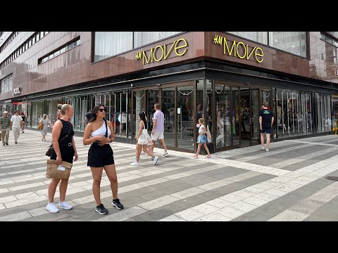 Sweden, Stockholm 4K - Drottninggatan, Stockholm Famous and Crowded Shopping Street Walk #16
