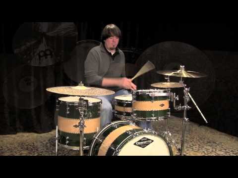 Craviotto Custom Shop Stacked Solid Shell Drum Set 22/13/16/14 - Maple/Curly Maple/Maple