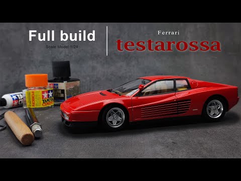 Ferrari Testarossa | Full build Step by step | Scale model | Tamiya | 1/24 | ASMR