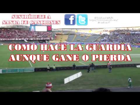 "Cuando yo me muera no quiero llanto ni pena" Barra: La Guardia Albi Roja Sur • Club: Independiente Santa Fe