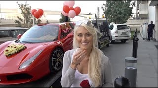 Insane Valentine's Surprise - a Ferrari with 1000 Roses!!