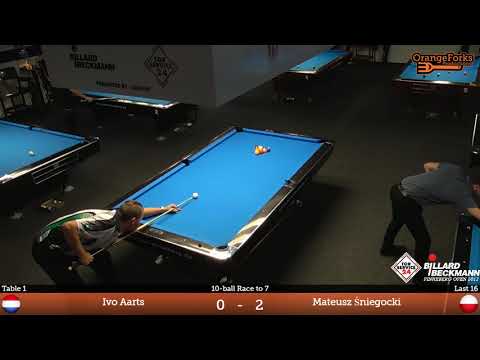 Ivo Aarts (NL) v Mateusz Sniegocki (POL) | Last 16 | TOR SERVICE 24 / BILLARD BECKMANN Open 2017