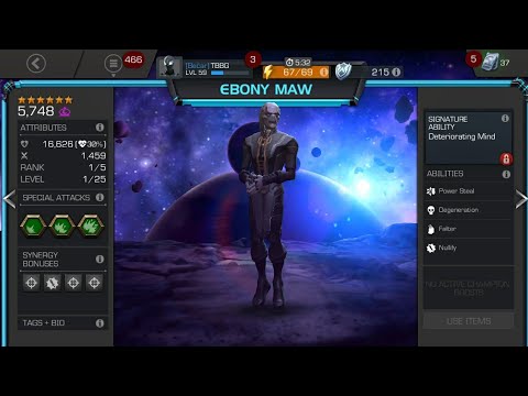 Buffed Ebony Maw gameplay. Will he be good or nope? [Marvel Contest of Champions]