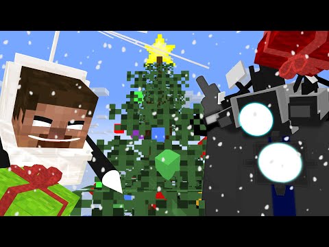 "Skibidi Toilet vs Cameraman CHRISTMAS CHALLENGE" - INSANE Minecraft Animation!