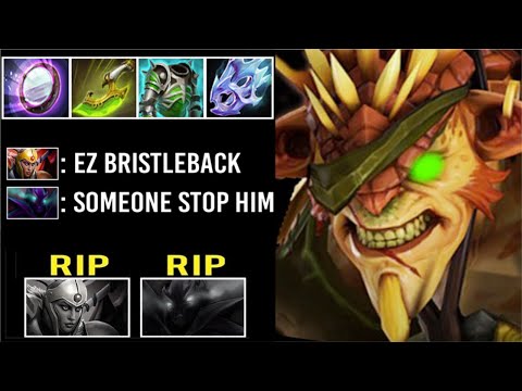 CRAZY Mirror Shield Bristleback vs Hard Counter LC Spectre Epic Late Game Fights Max Speed Dota 2
