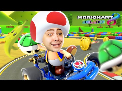 alanzoka jogando Mario Kart com os amigos