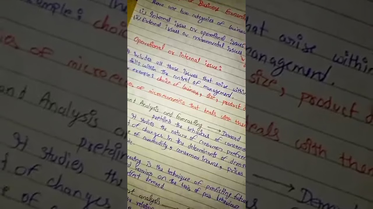 CA Foundation Nov 22 l Business Economics l Chapter 1 l Unit 2 l Hand Written Notes l 2