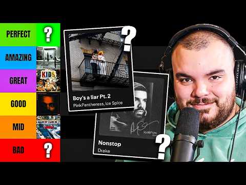 Tier List for Songs Over 1 Billion Streams